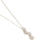 Silver Plated Four Tier Charm Pendant Necklace with Adjustable Chain