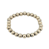 Gold Metallic Bead Stretch Bracelet