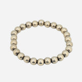 Gold Metallic Bead Stretch Bracelet