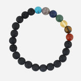 Lava Stone & Seven Chakra Healing Bracelet