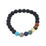 Lava Stone & Seven Chakra Healing Bracelet