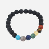 Lava Stone & Seven Chakra Healing Bracelet