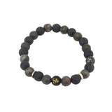 The Volcanic Shield & Pyrite Bracelet