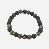 The Volcanic Shield & Pyrite Bracelet