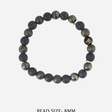 The Volcanic Shield & Pyrite Bracelet