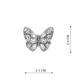 Butterfly Cz Stone Silver Plating Earring