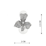 Floral Cz Stone Sheel Pearl Earring