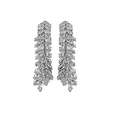 Leaf Style Antitarnish Cz Stone Earring
