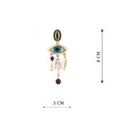 Nazar Flow Gold Plated Antitarnish Earring
