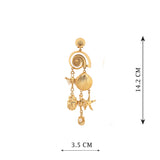 Deep Sea Gold Plated Antitarnish Earring