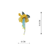 Yellow And Blue Elegant Combination Earring