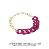 Pop Shiny Necklace With Adjustable Chain