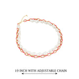 Dual Chain Gold Plated Necklace With Adjustable Chain