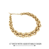 Gold Plated Antitarnish Glam Necklace With Adjustable Chain