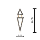 Gold Plated Long Earrings for Women with CZ Stones