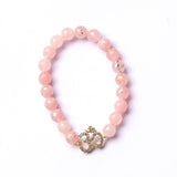 Rose Quartz Gemstone Rakhi with Om Charm