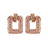 Golden Square Earrings