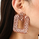 Golden Square Earrings