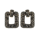 Black Square Earrings