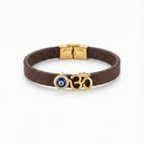 OM EVIL EYE CZ STONE RAKHI