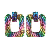 Multi Colour Square Earrings