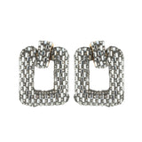 Silver Square Earrings