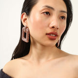 Golden Square Earrings