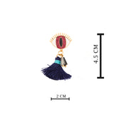 Red & Blue Evil Eye Dangle Earrings