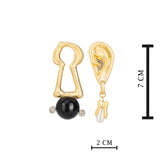 Gold Plated Nose & Ear Shape Earrings for Women with CZ Stones