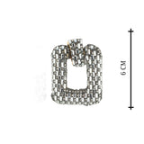 Silver Square Earrings