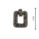 Black Square Earrings