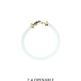 Snake White Openable Bracelet