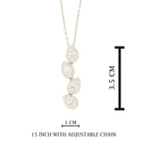 Silver Plated Four Tier Charm Pendant Necklace with Adjustable Chain