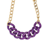 Violet Gold Plated Neckalce With Adjustable Chain