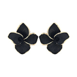 BLACK FLORAL ANTITARNISH EARRING