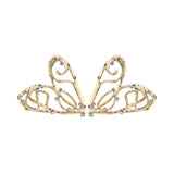 GOLD PLATED HEART CROWN ANTITARNISH EARRING