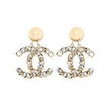DUEL CROSS GOLD PLATED ANTITARNISH EARRING