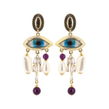 Nazar Flow Gold Plated Antitarnish Earring