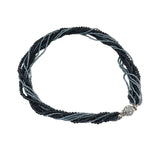 Elegant Silver Plated Necklace With Magnetic Lock