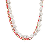 Dual Chain Gold Plated Necklace With Adjustable Chain