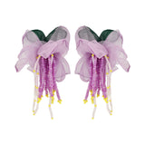 Floral Violet Sober Earring