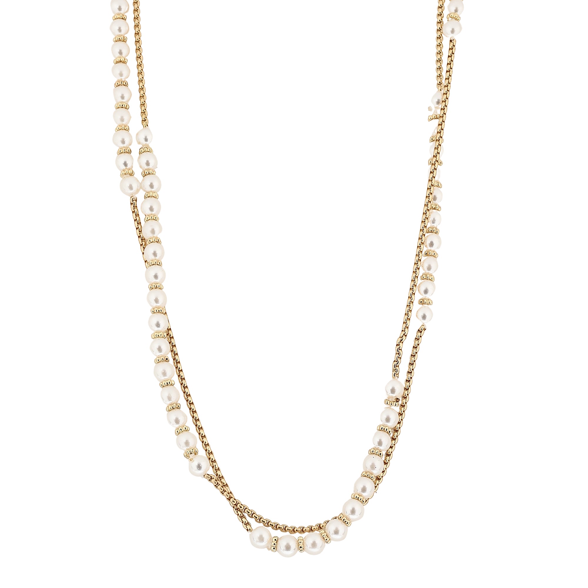 GOLD PLATING SHELL PEARL ANTITARNISH NECKLACE