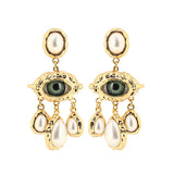 Nazar Charm Drops Earring