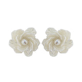 DESCENT FLORAL SNOW WHITE EARRING