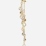 SHINY CZ STONE GOLD PLATED ANTITARNISH EARRING
