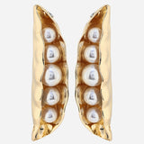 PEAS SHAPE GOLD PLATED ANTITARNISH EARRING