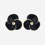 BLACK PETALS ANTITARNISH EARRING