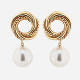 GOLDEN PEARL DROP EARRING
