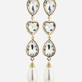 LONG CZ STONE GOLD PLATED DANGLING