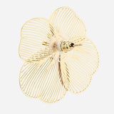GOLDEN PETALS CZ STONE ANTITARNISH EARRING